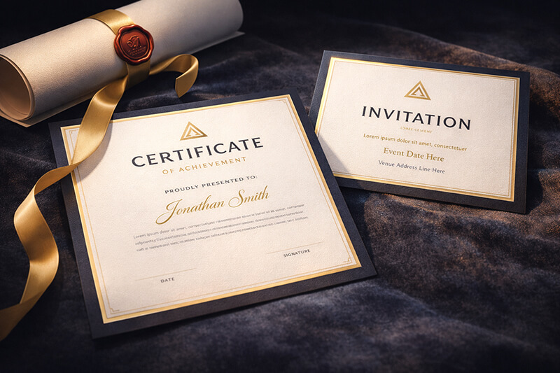 CERTIFICATES & INVITATIONS